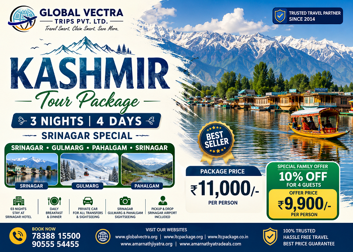 Kashmir Tour Package 3 Nights 4 Days Srinagar Special